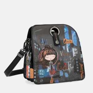 Bolsa a tiracolo Anekke com 3 compartimentos geométricos Contemporary