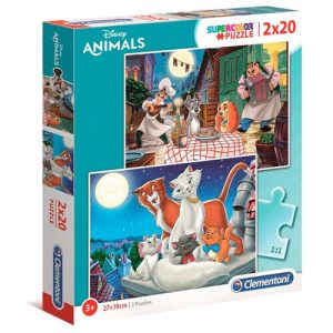 Puzzle 2x20 peças- Animais Disney