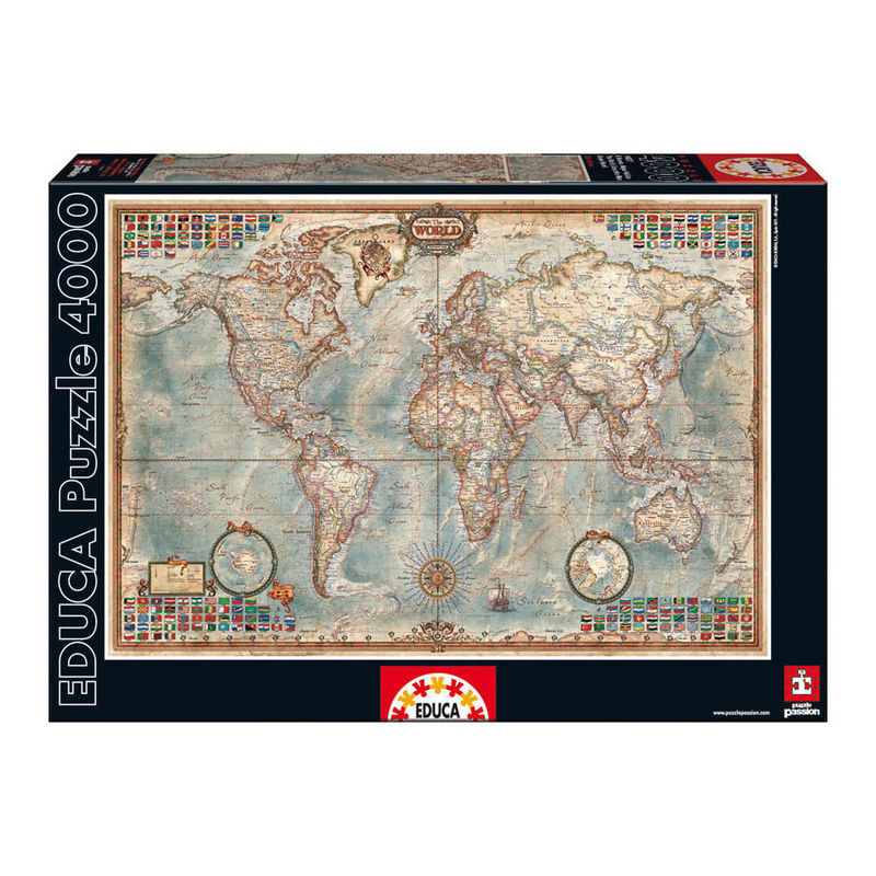 Puzzle 4000 peças- Mapa Mundial Puzzle 4000 peças- Mapa Mundial
